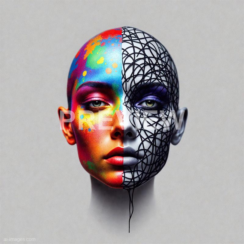 3432 - half-of-a-face-painted-in-vibrant-colors-while-the-ot_250421003346_Filename Text 2_03615_Filename Text 3